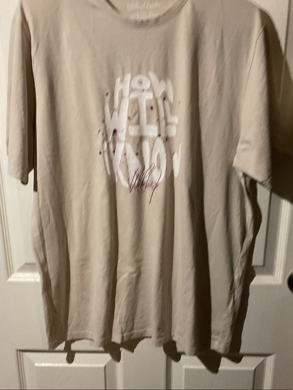 Whitney Houston “How Will I Know” Short Sleeve Graphic Tee in Beige